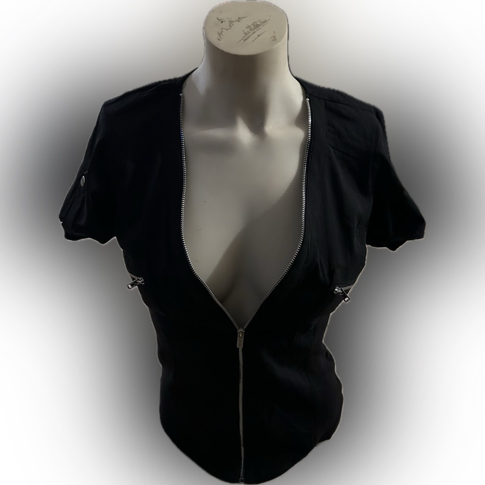 Guess zip up shirt